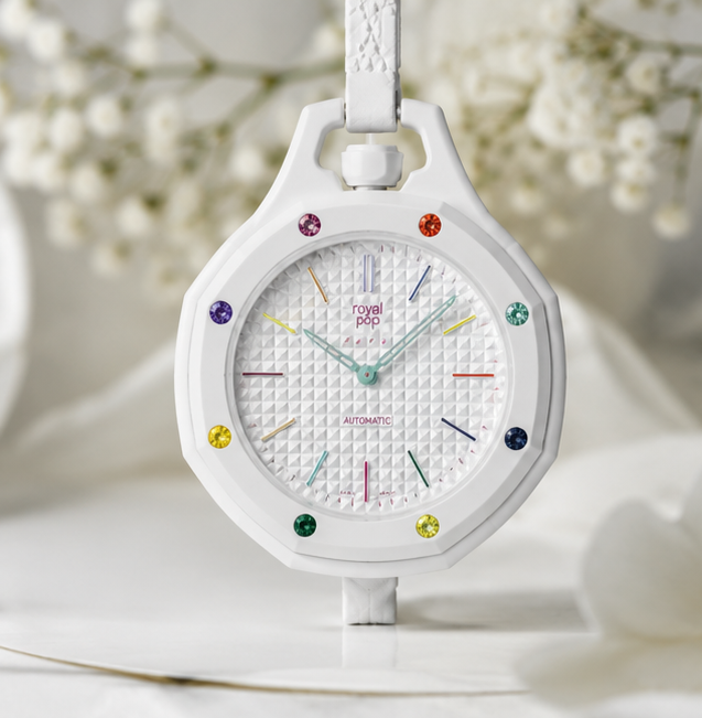 Royal Pop HUIT BLANC Edition – Premium White Luxury Watch