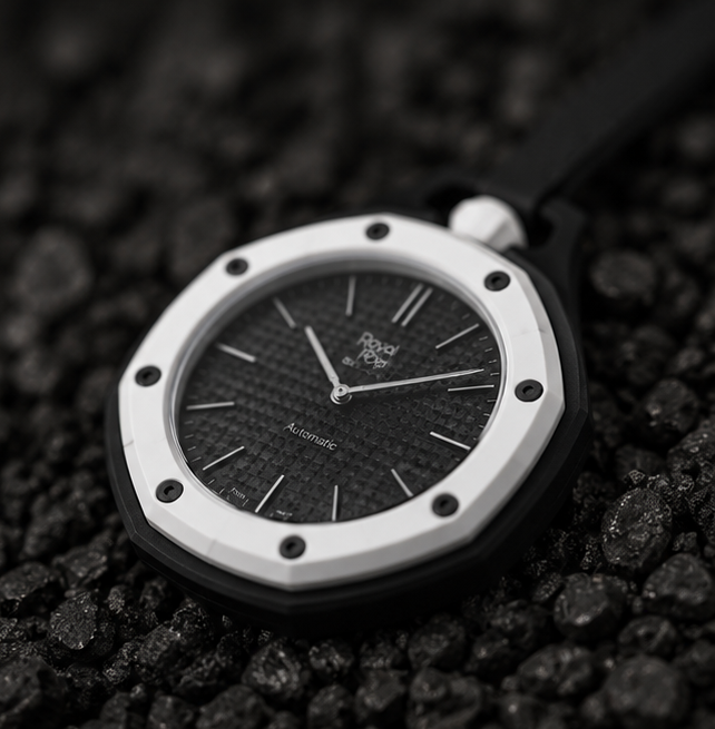 Royal Pop OCHO NEGRO Edition – Premium Black & White Luxury Watch