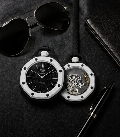 Royal Pop OCHO NEGRO Edition – Premium Black & White Luxury Watch