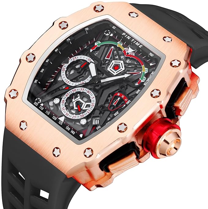 PINTIME FASHION MEN'S TONNEAU WATCH