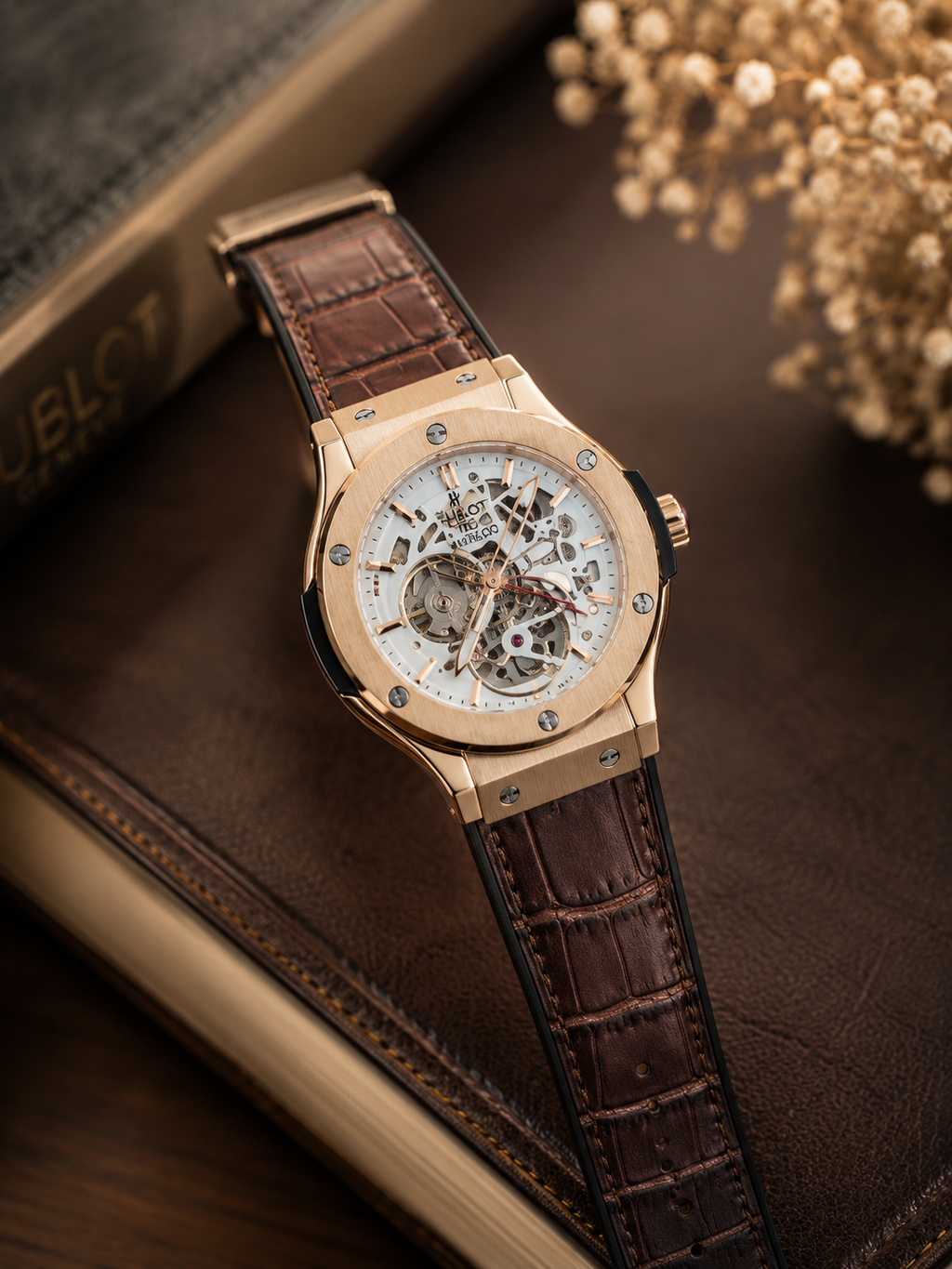 Hublot Classic Fusion Ultra-Thin Skeleton King Gold
