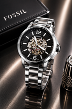 Fossil Heritage Skeleton Automatic Men's Watch silver edition