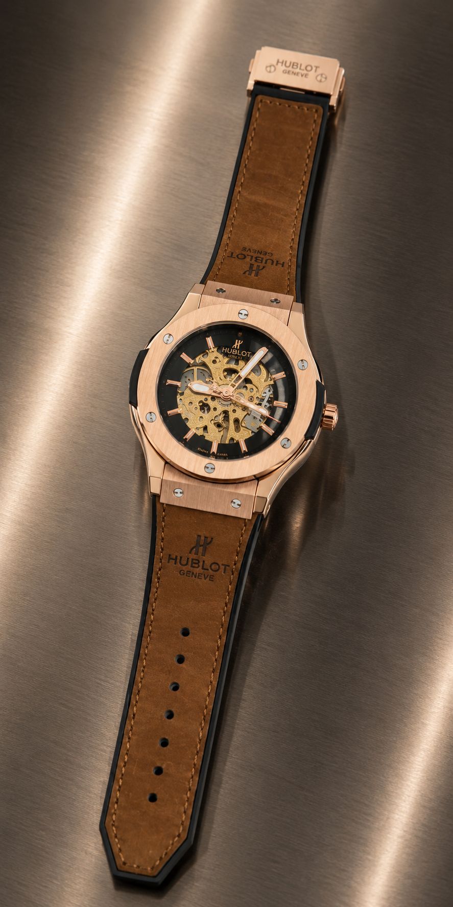 Hublot Classic Fusion Ultra-Thin Skeleton Rose Gold Watch