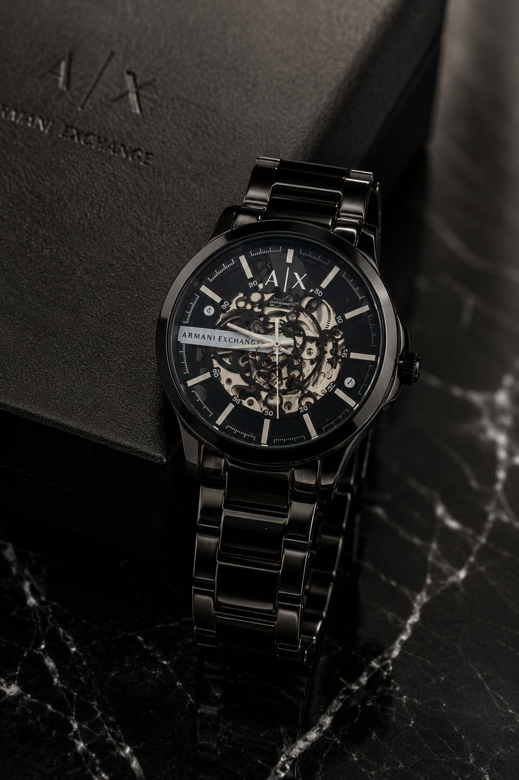 Armani Exchange Bannon Automatic Skeleton Men's Watch,