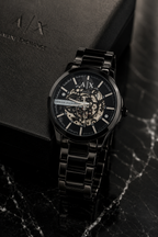 Armani Exchange Bannon Automatic Skeleton Men's Watch,