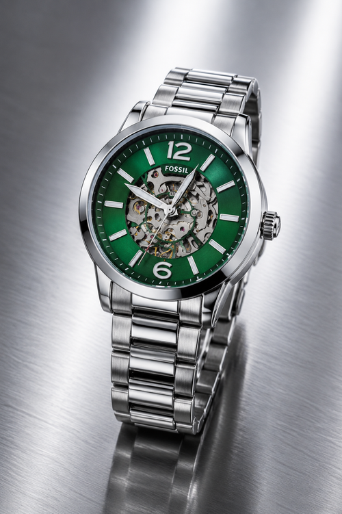 Fossil Heritage Skeleton Automatic Men's Watch silver edition