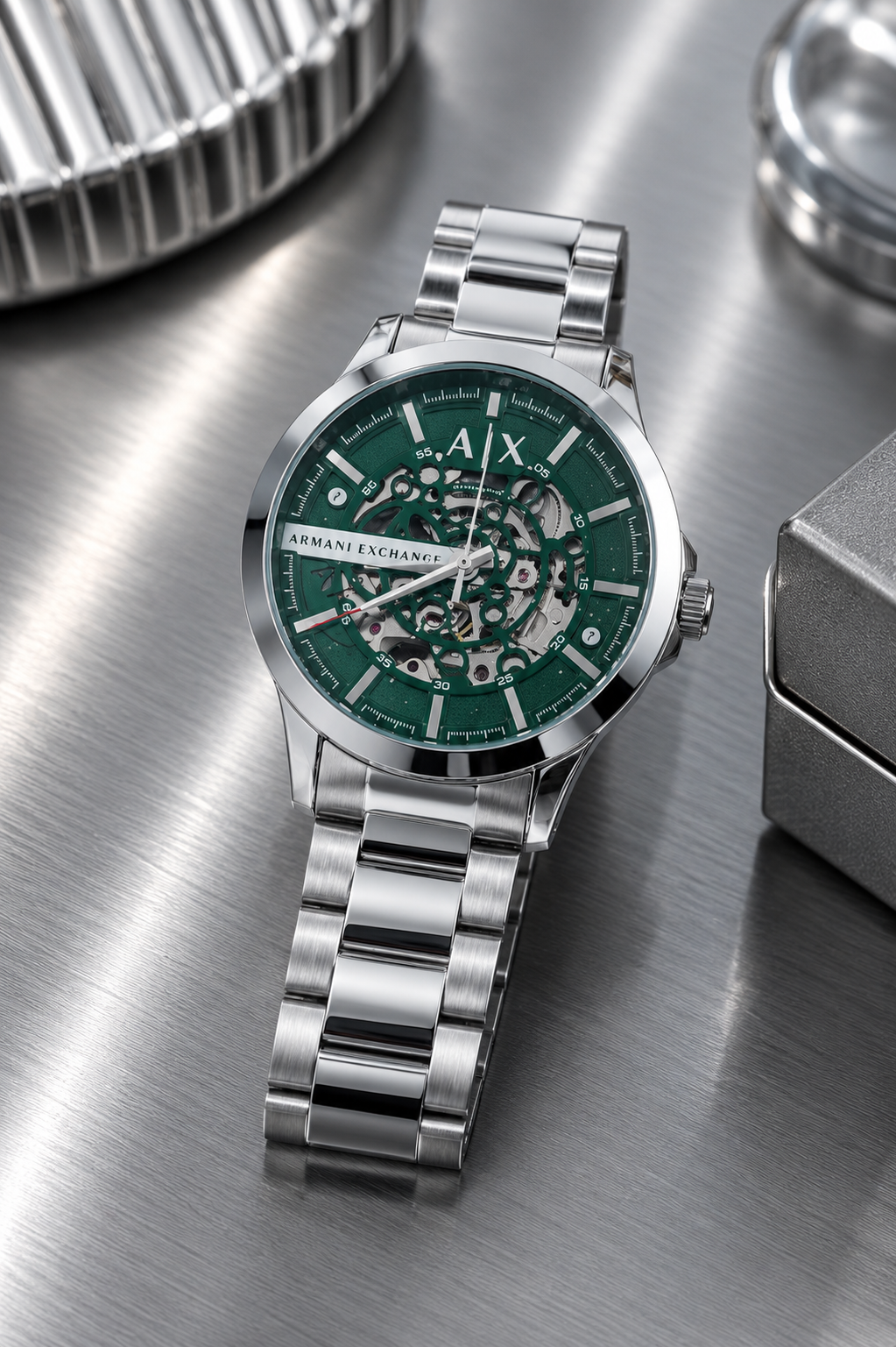 Armani Exchange Bannon Automatic Skeleton Men's Watch,