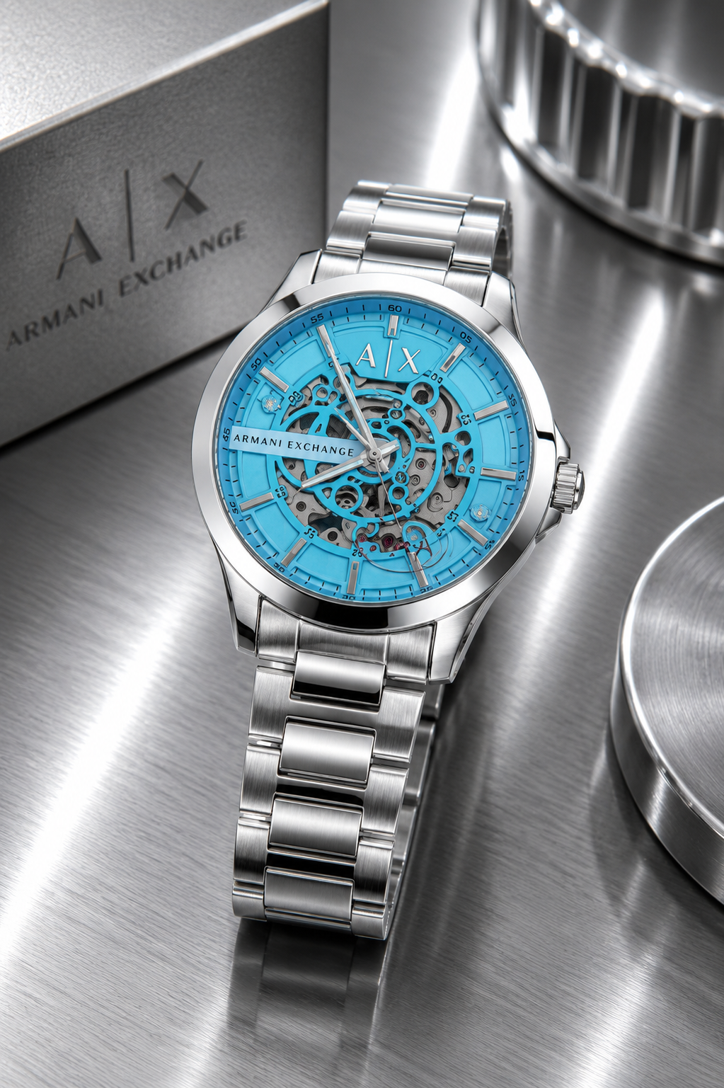 Armani Exchange Bannon Automatic Skeleton Men's Watch,
