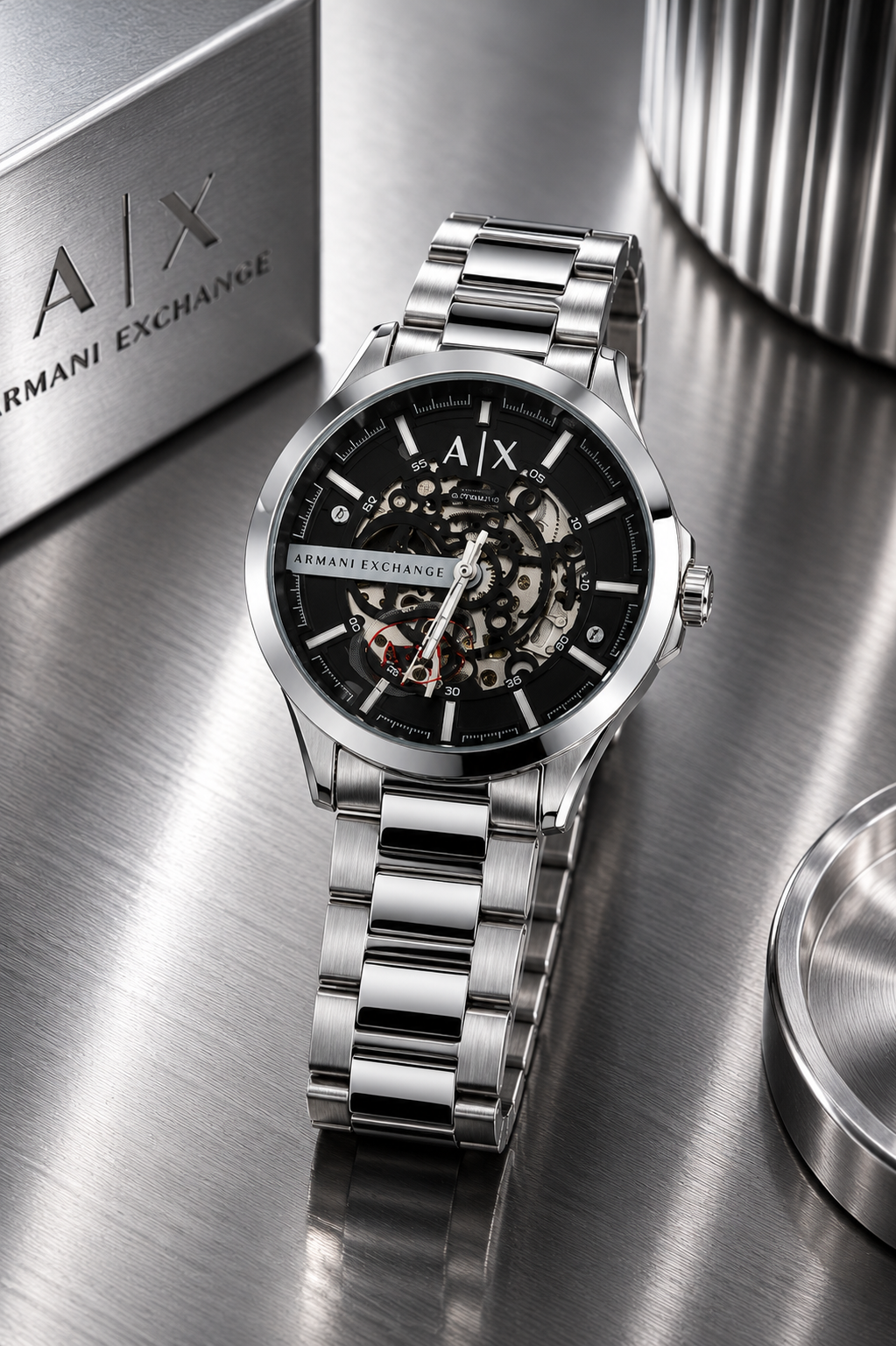 Armani Exchange Bannon Automatic Skeleton Men's Watch,